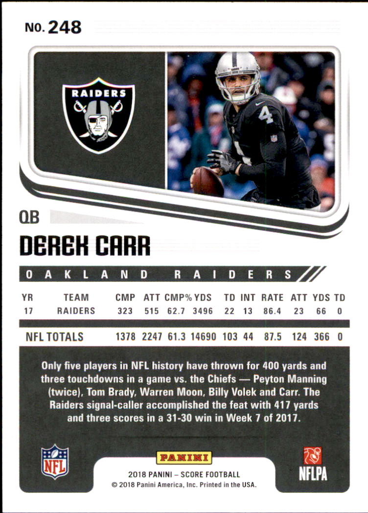 A8999- 2018 Score Football Card #s 1-250 -You Pick- 15+ FREE US SHIP - Picture 321 of 325
