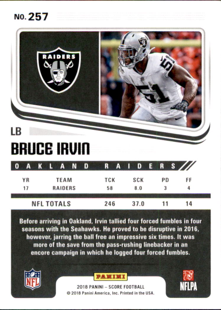 A8999- 2018 Score Football Cards 251-440 +Rookies -You Pick- 15+ FREE US SHIP - Picture 9 of 283