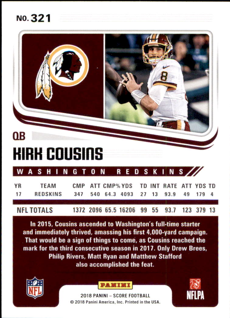A8999- 2018 Score Football Cards 251-440 +Rookies -You Pick- 15+ FREE US SHIP - Picture 91 of 283
