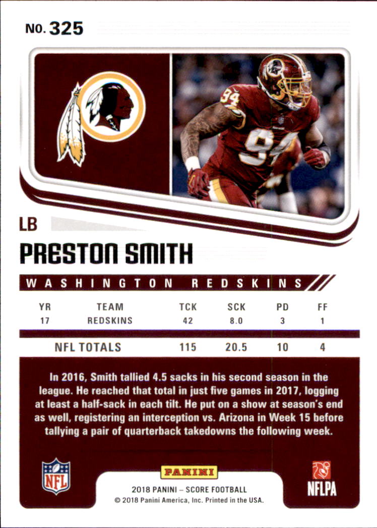 A8999- 2018 Score Football Cards 251-440 +Rookies -You Pick- 15+ FREE US SHIP - Picture 99 of 283