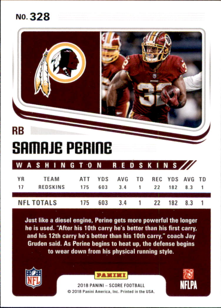 A8999- 2018 Score Football Cards 251-440 +Rookies -You Pick- 15+ FREE US SHIP - Picture 105 of 283