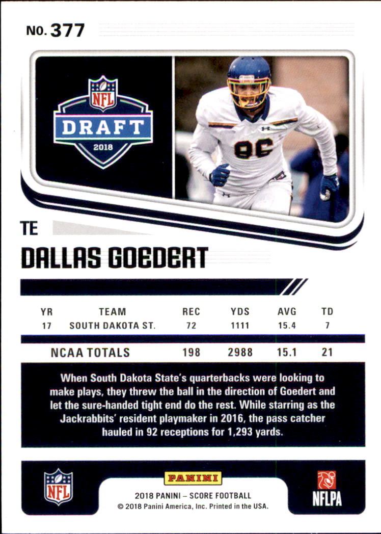 A8999- 2018 Score Football Cards 251-440 +Rookies -You Pick- 15+ FREE US SHIP - Picture 173 of 283