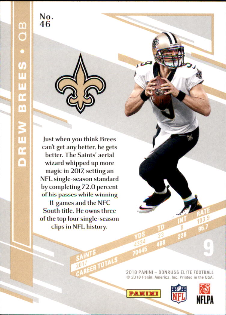 A1582- 2018 Elite Football Card #s 1-100 +Inserts -You Pick- 15+ FREE US SHIP - Picture 73 of 163