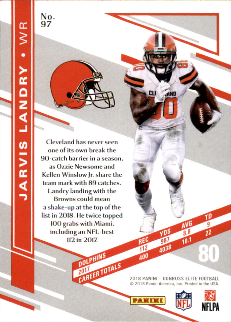 A1582- 2018 Elite Football Card #s 1-100 +Inserts -You Pick- 15+ FREE US SHIP - Picture 151 of 163