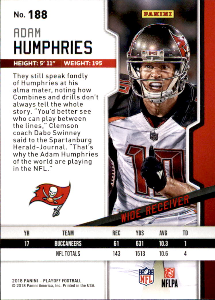 A8069- 2018 Playoff Football Card #s 1-200 -You Pick- 15+ FREE US SHIP - Picture 371 of 395