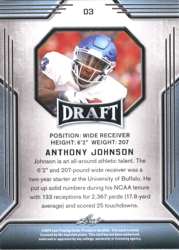 B3103- 2019 Leaf Draft FB Card #s 1-100 +Inserts -You Pick- 15+ FREE US SHIP - Picture 7 of 154