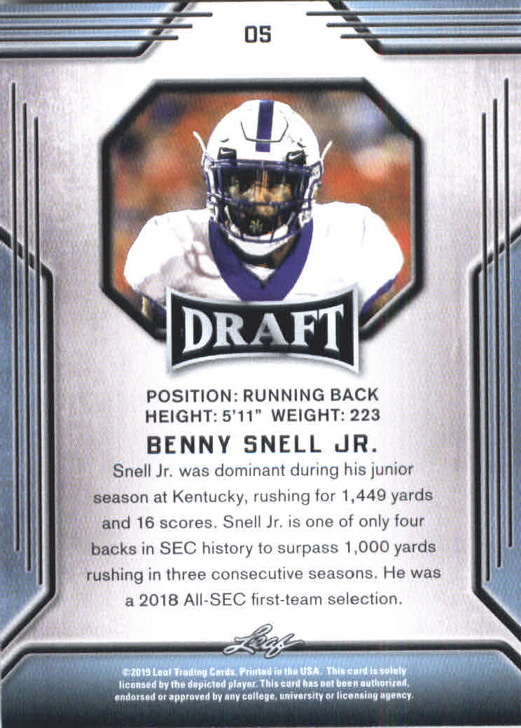 B3103- 2019 Leaf Draft FB Card #s 1-100 +Inserts -You Pick- 15+ FREE US SHIP - Picture 11 of 154