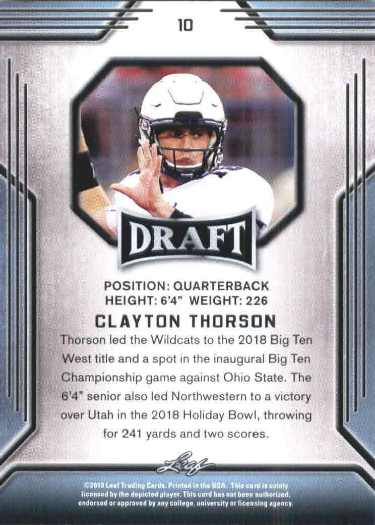 B3103- 2019 Leaf Draft FB Card #s 1-100 +Inserts -You Pick- 15+ FREE US SHIP - Picture 21 of 154