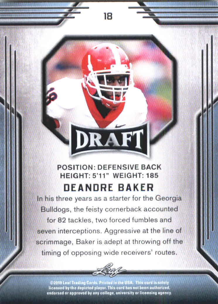 B3103- 2019 Leaf Draft FB Card #s 1-100 +Inserts -You Pick- 15+ FREE US SHIP - Picture 33 of 154