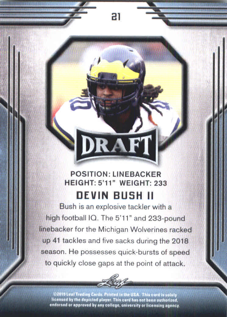 B3103- 2019 Leaf Draft FB Card #s 1-100 +Inserts -You Pick- 15+ FREE US SHIP - Picture 37 of 154