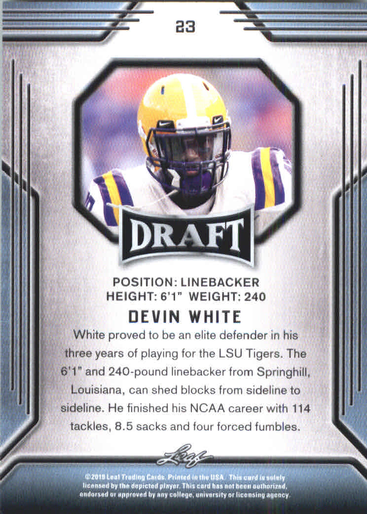 B3103- 2019 Leaf Draft FB Card #s 1-100 +Inserts -You Pick- 15+ FREE US SHIP - Picture 41 of 154
