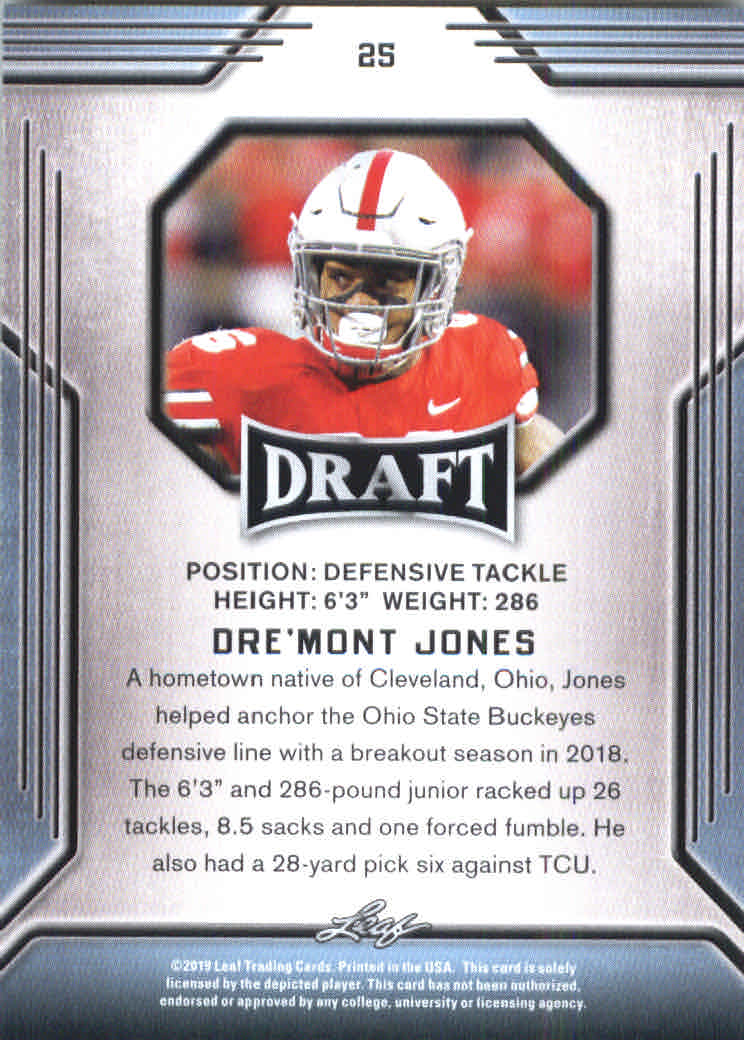 B3103- 2019 Leaf Draft FB Card #s 1-100 +Inserts -You Pick- 15+ FREE US SHIP - Picture 45 of 154