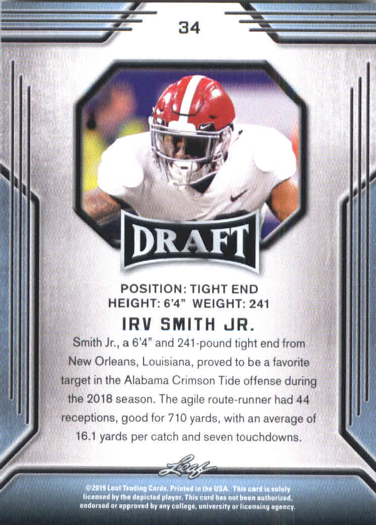 B3103- 2019 Leaf Draft FB Card #s 1-100 +Inserts -You Pick- 15+ FREE US SHIP - Picture 63 of 154