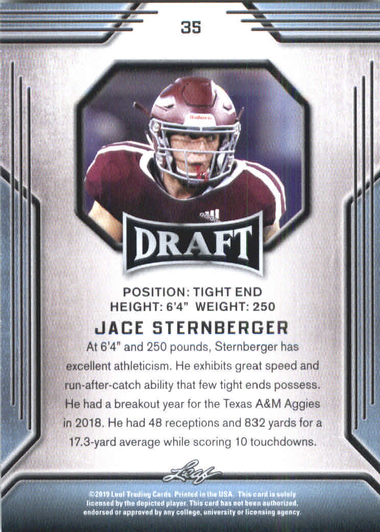 B3103- 2019 Leaf Draft FB Card #s 1-100 +Inserts -You Pick- 15+ FREE US SHIP - Picture 65 of 154