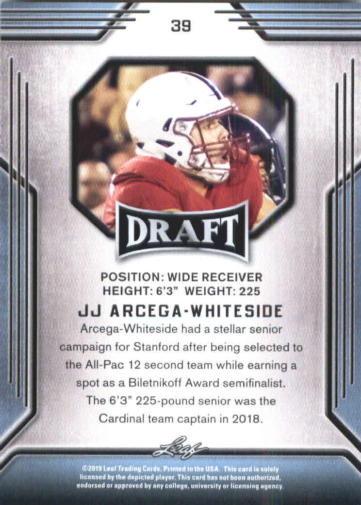 B3103- 2019 Leaf Draft FB Card #s 1-100 +Inserts -You Pick- 15+ FREE US SHIP - Picture 73 of 154