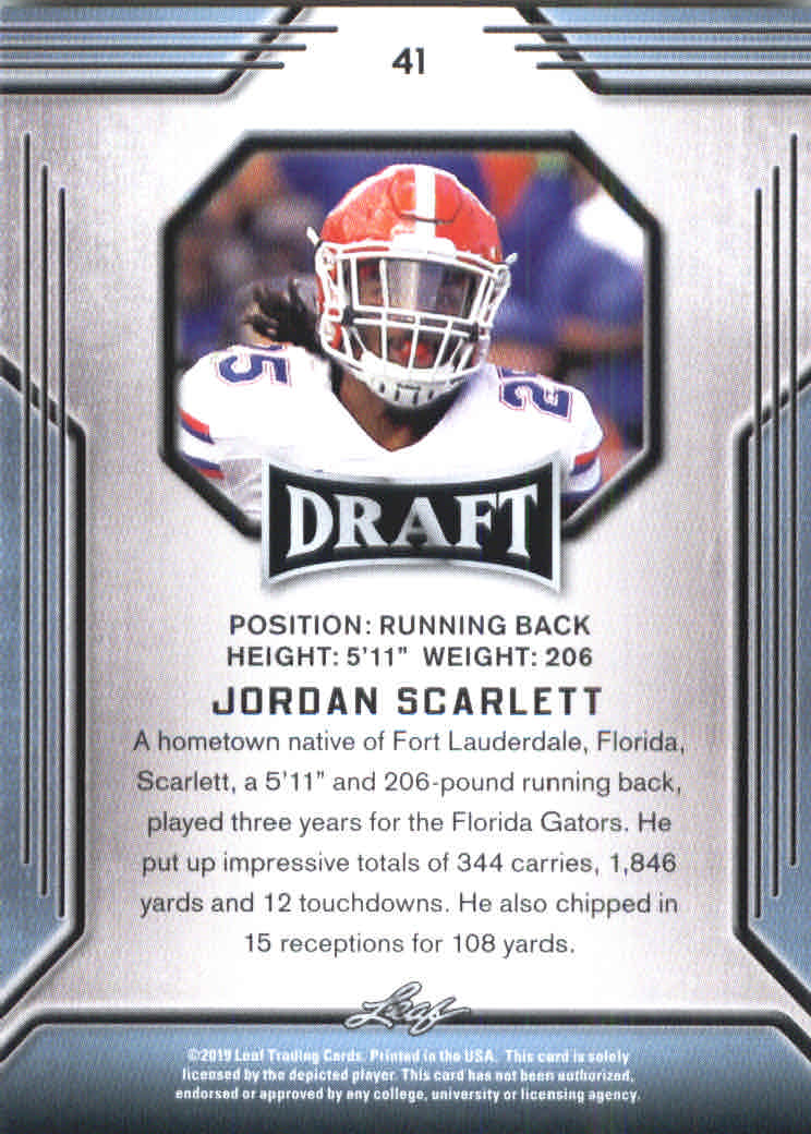 B3103- 2019 Leaf Draft FB Card #s 1-100 +Inserts -You Pick- 15+ FREE US SHIP - Picture 77 of 154