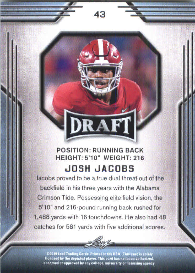 B3103- 2019 Leaf Draft FB Card #s 1-100 +Inserts -You Pick- 15+ FREE US SHIP - Picture 79 of 154