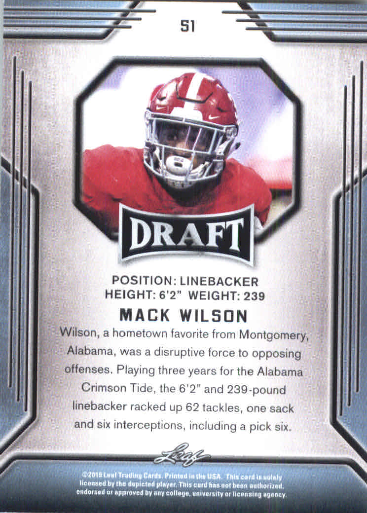 B3103- 2019 Leaf Draft FB Card #s 1-100 +Inserts -You Pick- 15+ FREE US SHIP - Picture 91 of 154