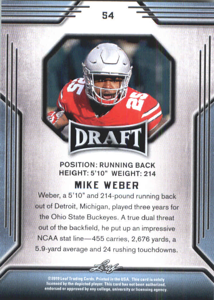 B3103- 2019 Leaf Draft FB Card #s 1-100 +Inserts -You Pick- 15+ FREE US SHIP - Picture 97 of 154