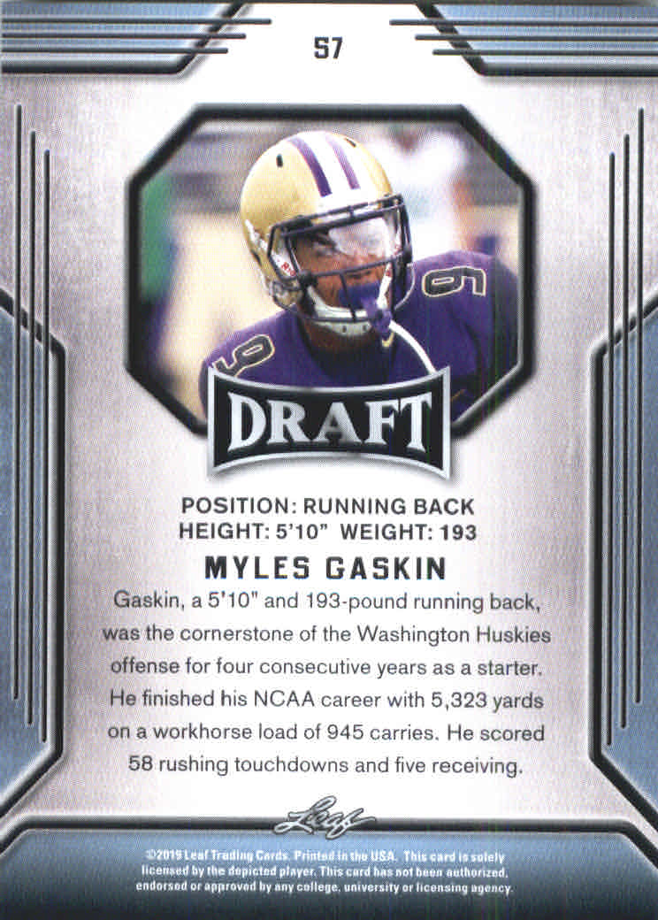 B3103- 2019 Leaf Draft FB Card #s 1-100 +Inserts -You Pick- 15+ FREE US SHIP - Picture 103 of 154