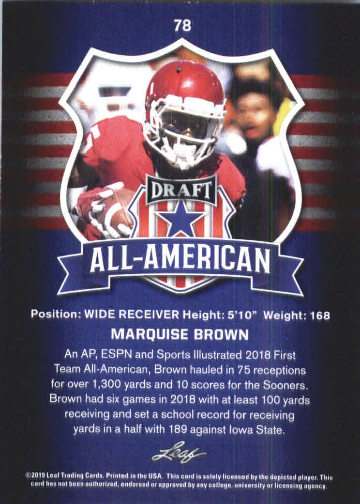 B3103- 2019 Leaf Draft FB Card #s 1-100 +Inserts -You Pick- 15+ FREE US SHIP - Picture 127 of 154