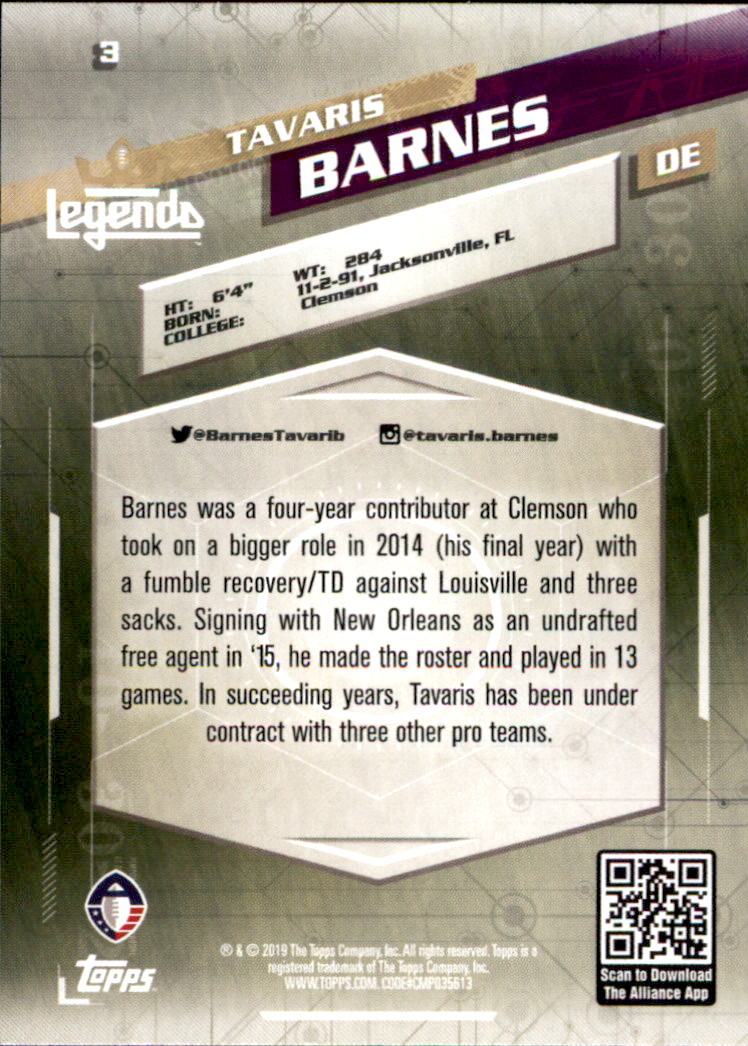A9018- 2019 Topps AAF Football Cards 1-175 +Inserts -You Pick- 15+ FREE US SHIP - Picture 7 of 313