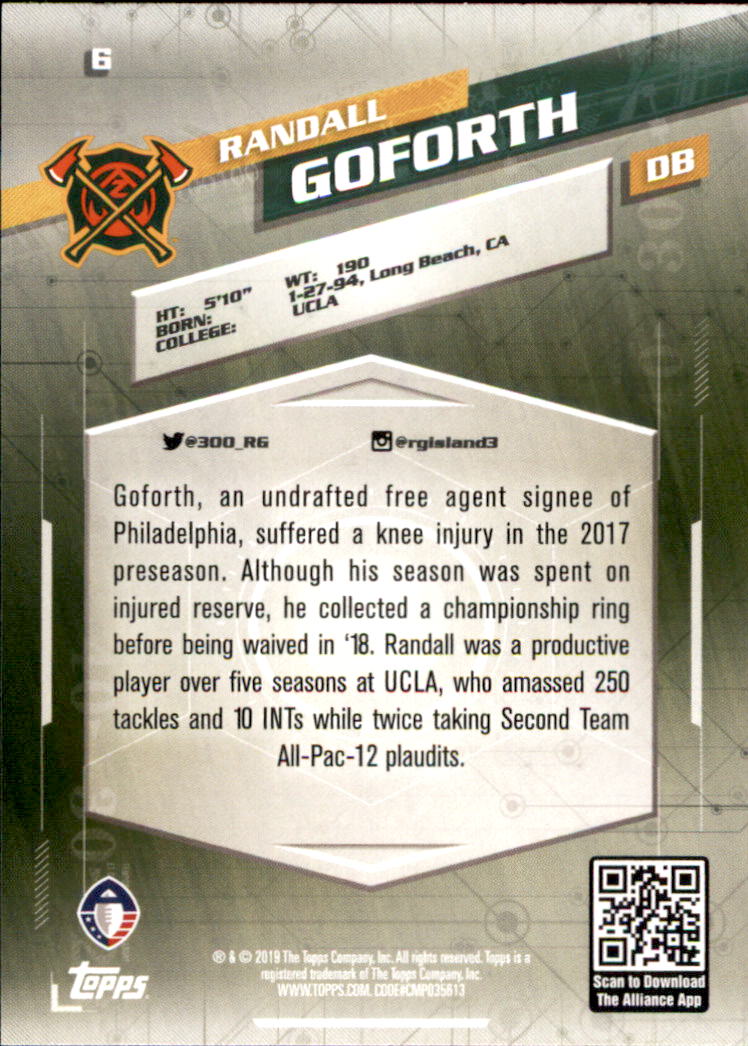 A9018- 2019 Topps AAF Football Cards 1-175 +Inserts -You Pick- 15+ FREE US SHIP - Picture 13 of 313