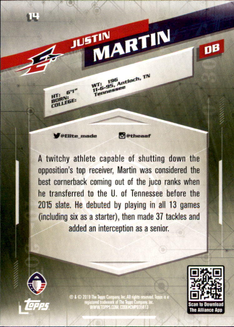 A9018- 2019 Topps AAF Football Cards 1-175 +Inserts -You Pick- 15+ FREE US SHIP - Picture 29 of 313