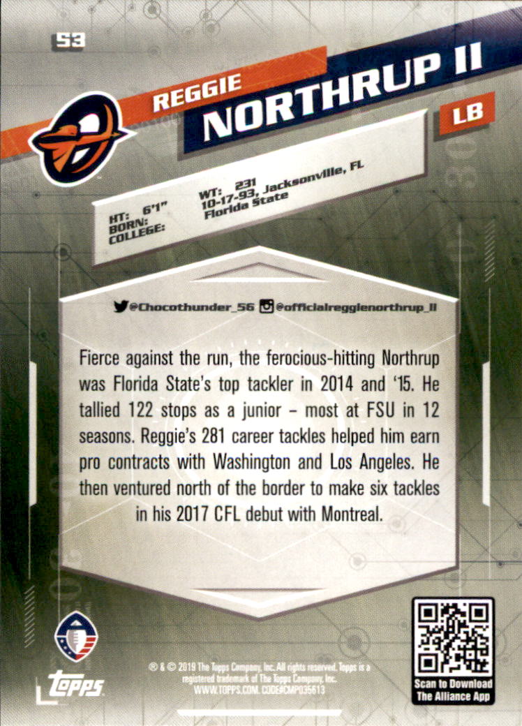 A9018- 2019 Topps AAF Football Cards 1-175 +Inserts -You Pick- 15+ FREE US SHIP - Picture 93 of 313