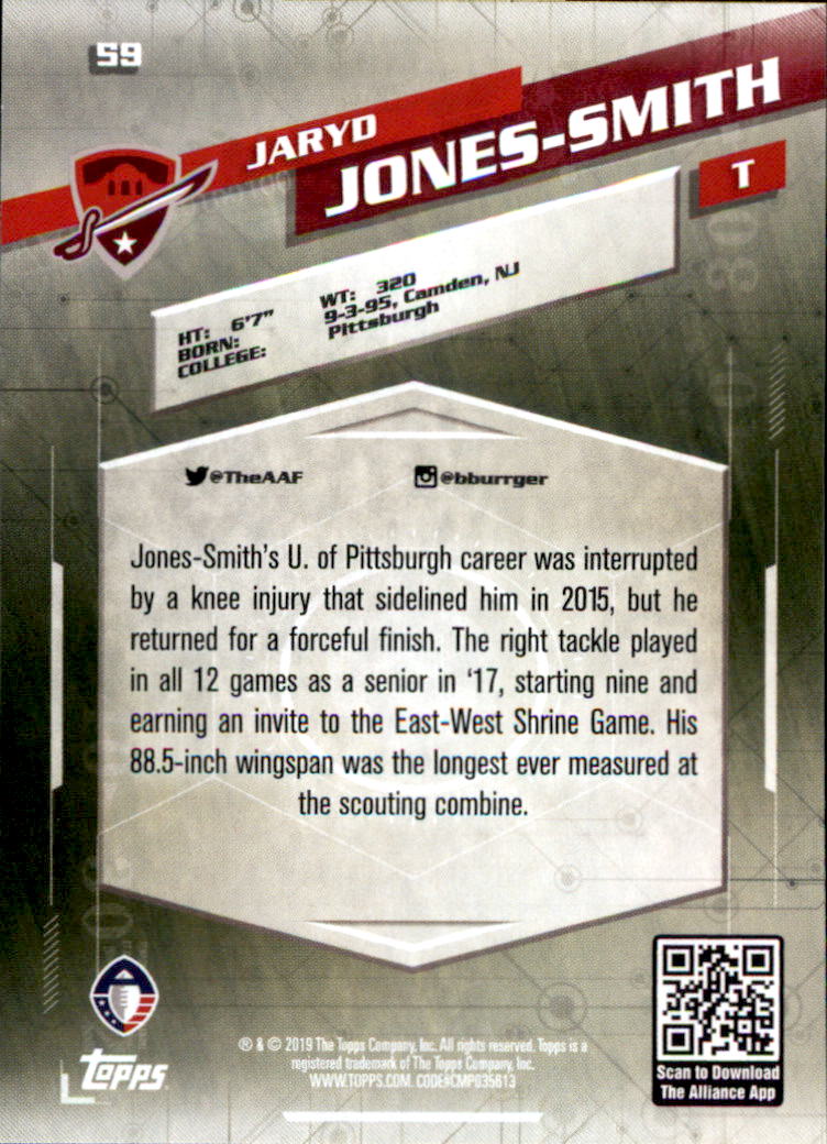 A9018- 2019 Topps AAF Football Cards 1-175 +Inserts -You Pick- 15+ FREE US SHIP - Picture 105 of 313
