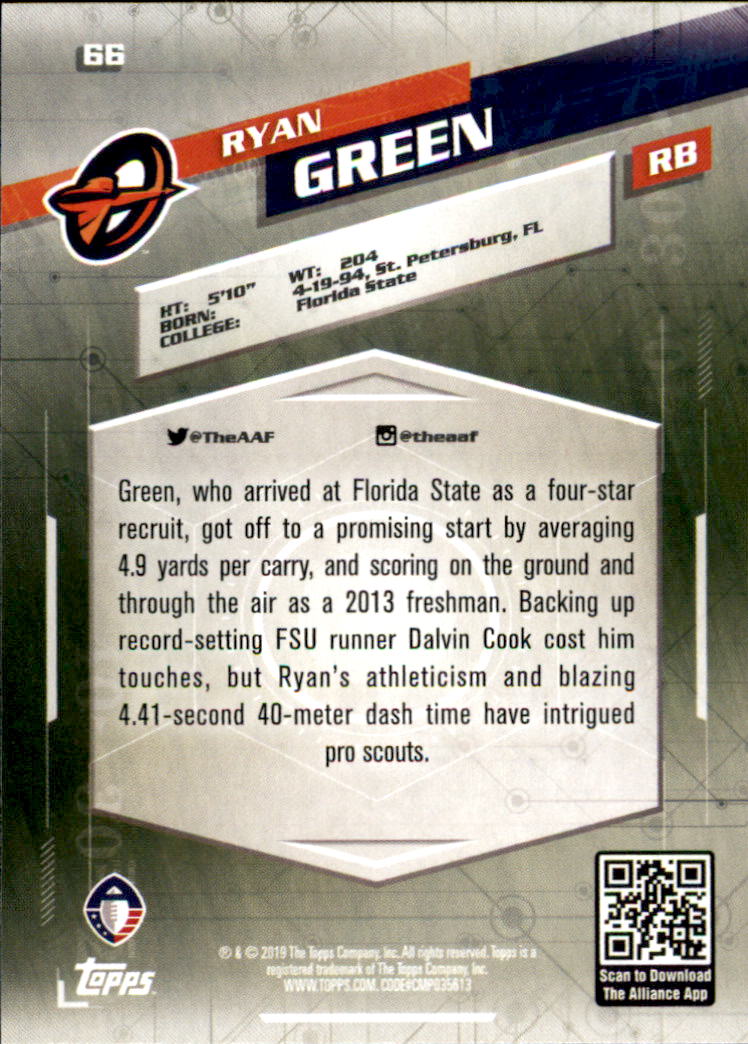 A9018- 2019 Topps AAF Football Cards 1-175 +Inserts -You Pick- 15+ FREE US SHIP - Picture 119 of 313