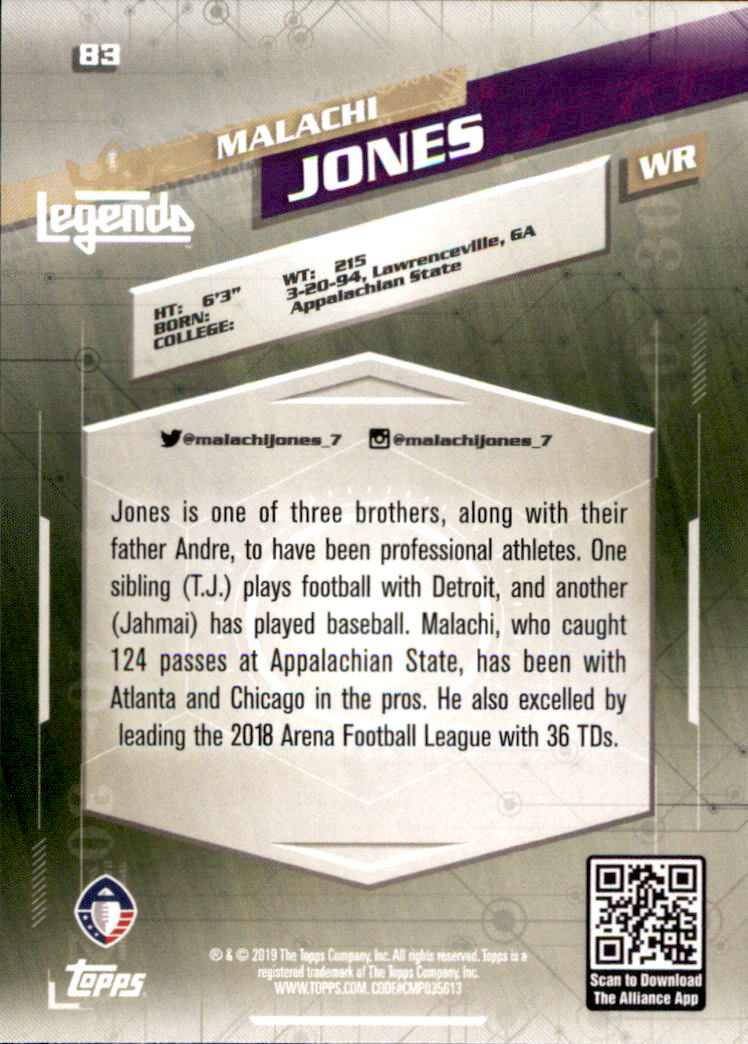 A9018- 2019 Topps AAF Football Cards 1-175 +Inserts -You Pick- 15+ FREE US SHIP - Picture 151 of 313