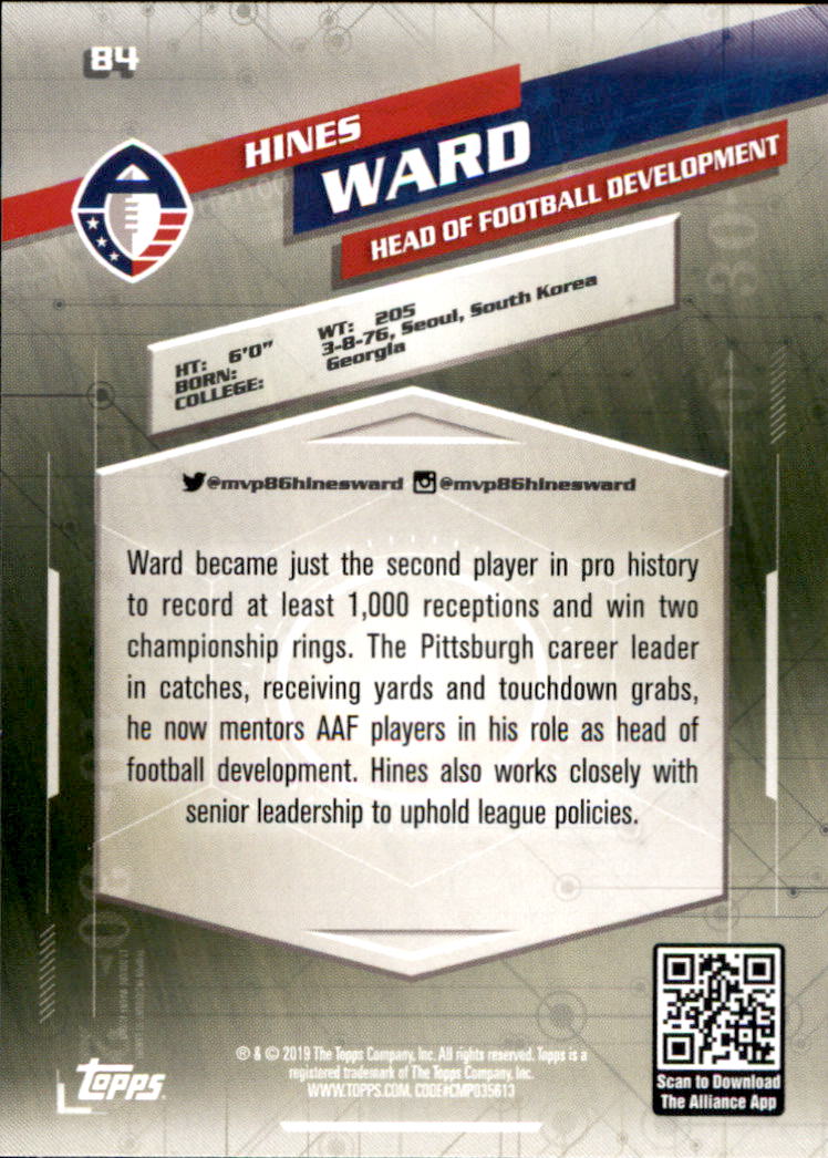 A9018- 2019 Topps AAF Football Cards 1-175 +Inserts -You Pick- 15+ FREE US SHIP - Picture 153 of 313