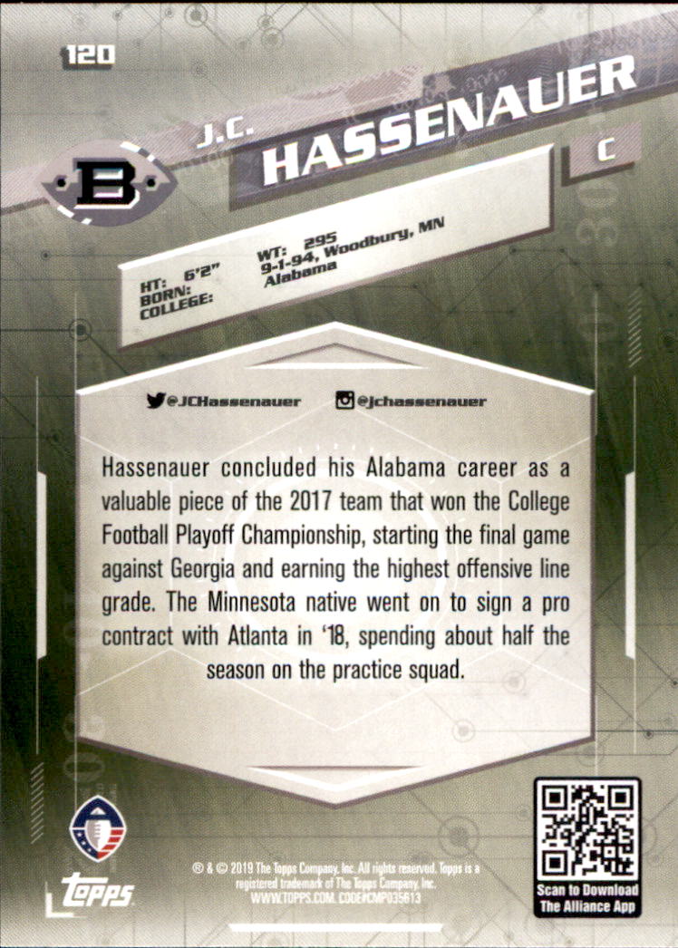 A9018- 2019 Topps AAF Football Cards 1-175 +Inserts -You Pick- 15+ FREE US SHIP - Picture 209 of 313