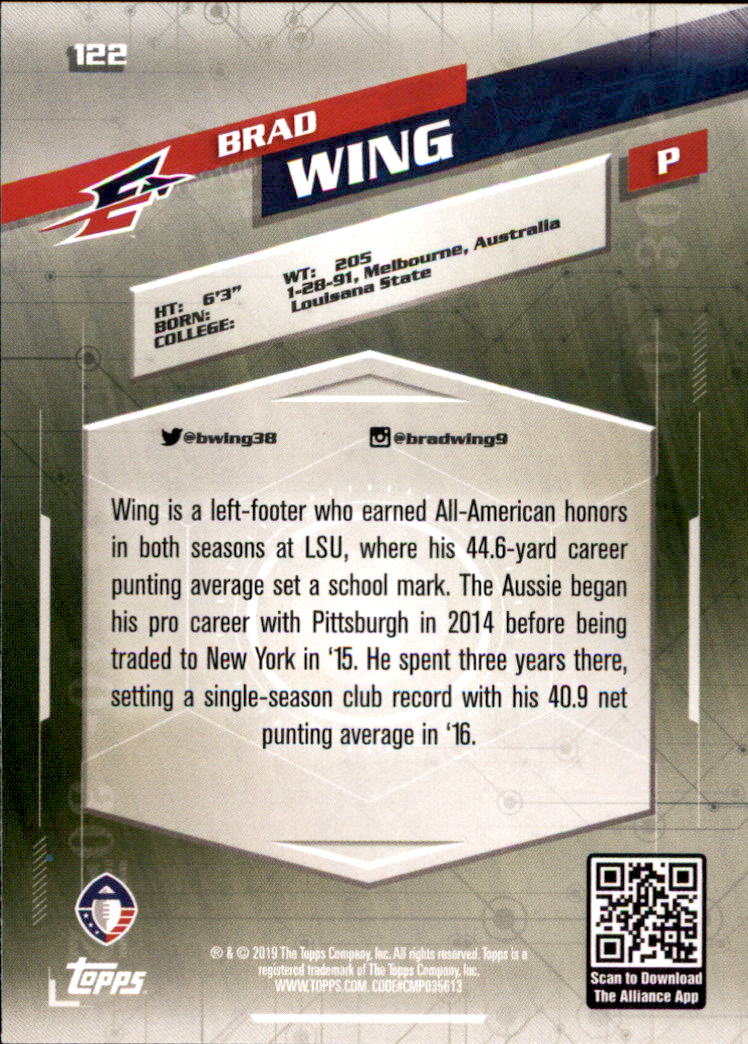 A9018- 2019 Topps AAF Football Cards 1-175 +Inserts -You Pick- 15+ FREE US SHIP - Picture 213 of 313