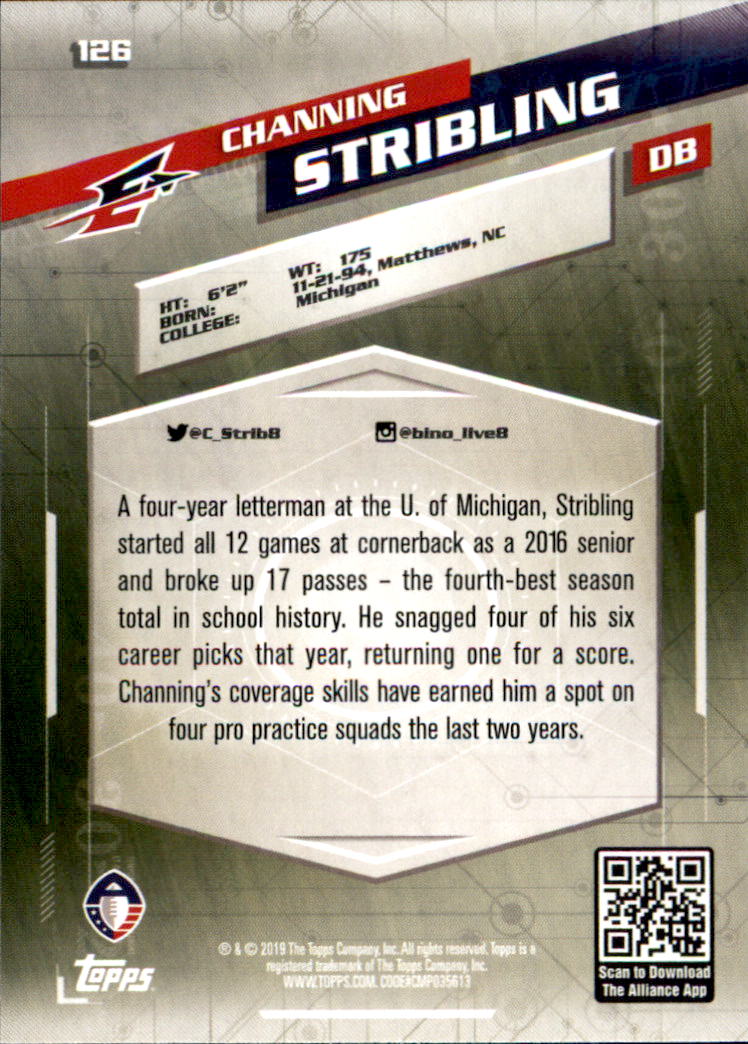 A9018- 2019 Topps AAF Football Cards 1-175 +Inserts -You Pick- 15+ FREE US SHIP - Picture 221 of 313