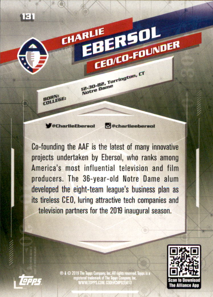 A9018- 2019 Topps AAF Football Cards 1-175 +Inserts -You Pick- 15+ FREE US SHIP - Picture 231 of 313