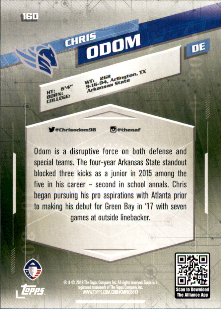 A9018- 2019 Topps AAF Football Cards 1-175 +Inserts -You Pick- 15+ FREE US SHIP - Picture 283 of 313