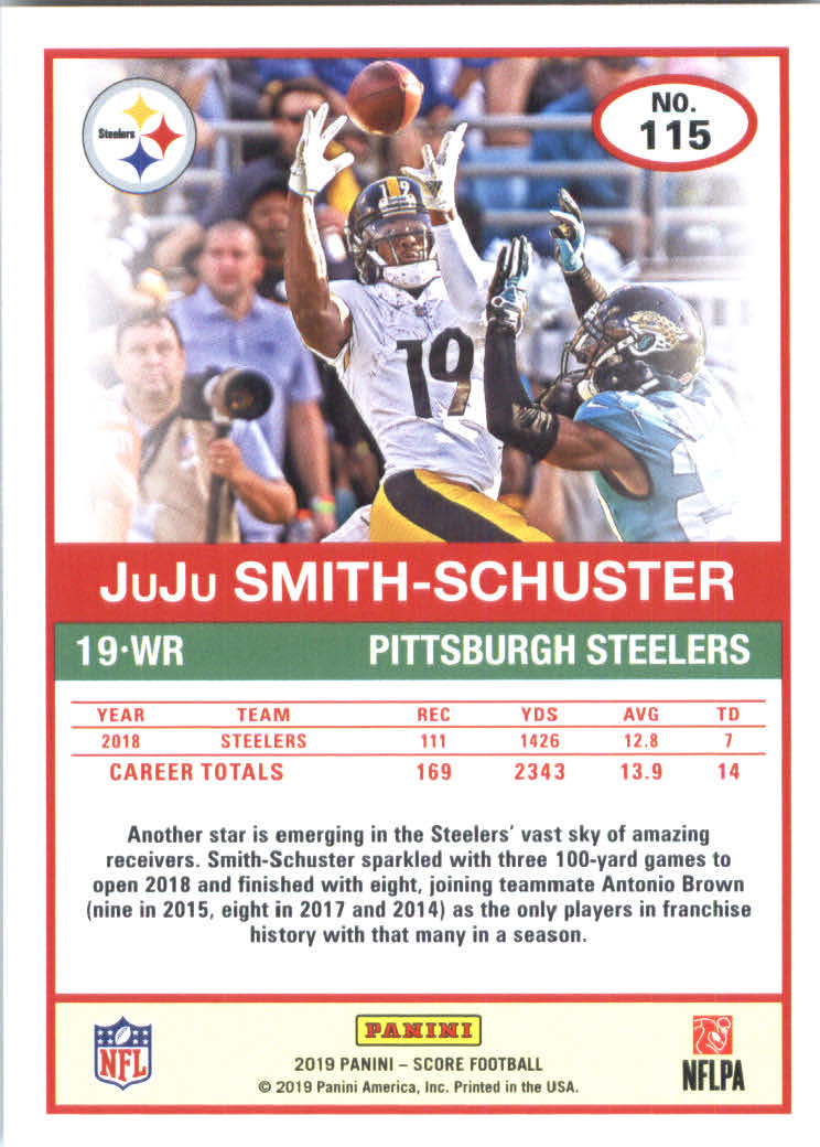 2019 Score #115 JuJu Smith-Schuster back image