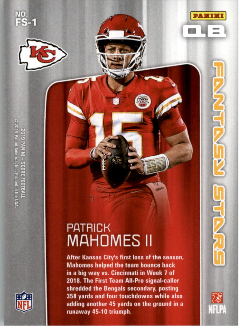 Patrick Mahomes II 2018 Score Signal Callers Football Card #16 - Kansas  City Chiefs at 's Sports Collectibles Store