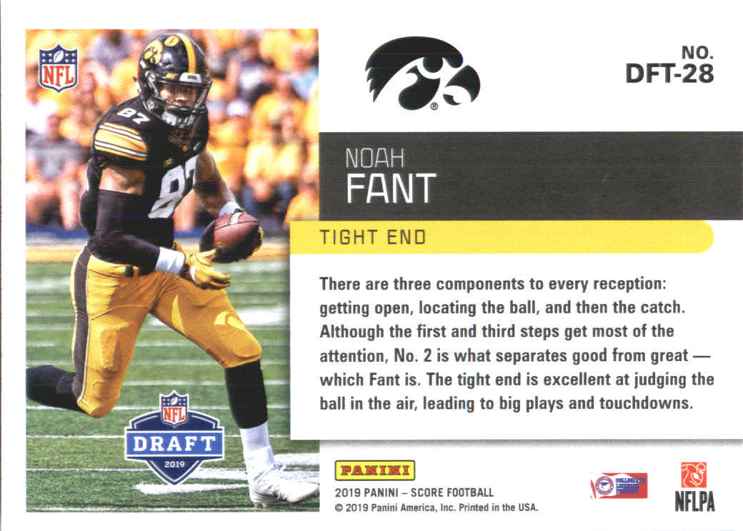 Noah Fant 2019 Panini Score Draft Rookie Card