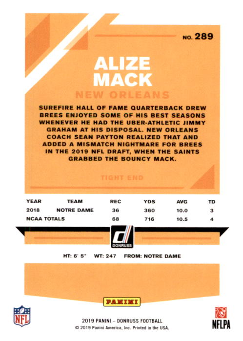 A4450- 2019 Donruss Football #s 211-350 +Rookies -You Pick- 15+ FREE US SHIP - Picture 153 of 219