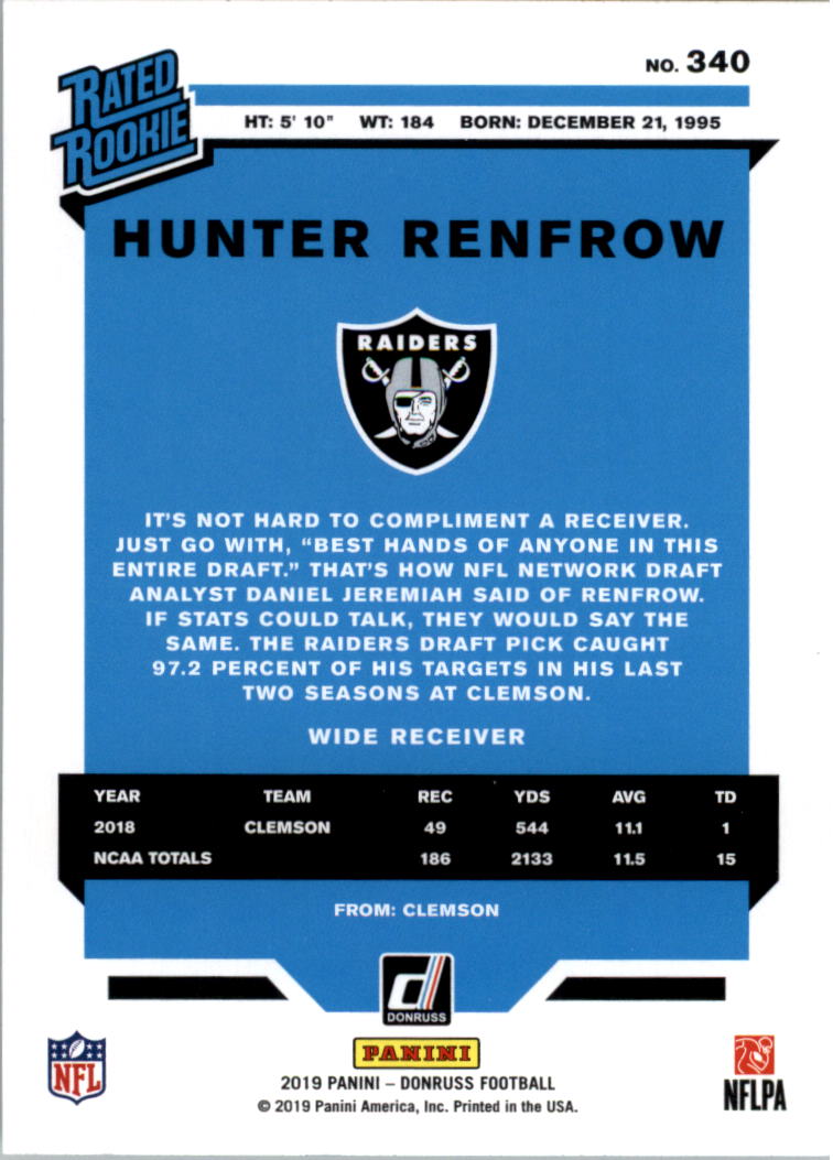 A4450- 2019 Donruss Football #s 211-350 +Rookies -You Pick- 15+ FREE US SHIP - Picture 199 of 219