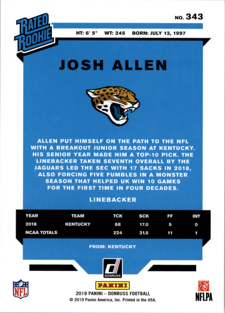 A4450- 2019 Donruss Football #s 211-350 +Rookies -You Pick- 15+ FREE US SHIP - Picture 205 of 219