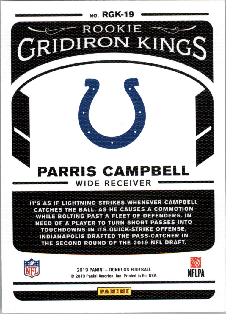 2019 Donruss Rookie Gridiron Kings #19 Parris Campbell