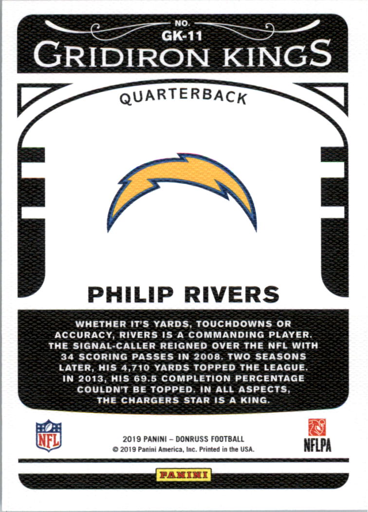 2019 Donruss Gridiron Kings #11 Philip Rivers