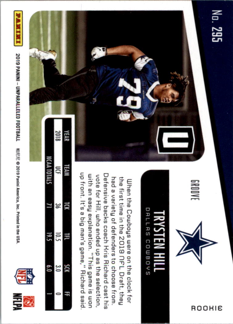 2019 Panini Unparalleled Groove #295 Trysten Hill back image
