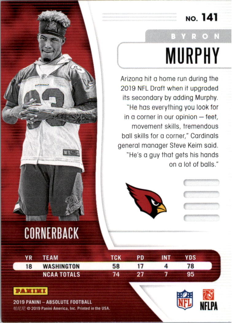 2019 Absolute Retail #141 Byron Murphy back image