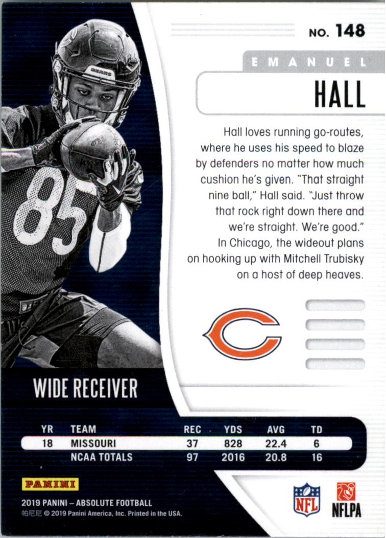 2019 Absolute Retail #148 Emanuel Hall back image