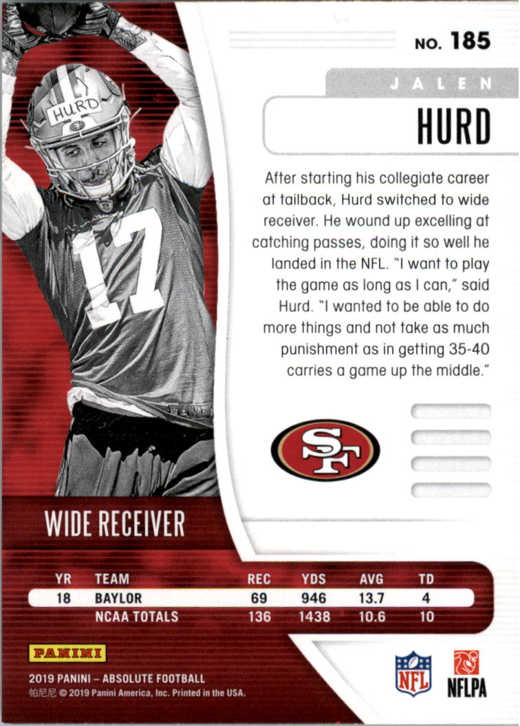 A7439- 2019 Absolute Football Cards 1-200 +Inserts -You Pick- 15+ FREE US SHIP - Picture 169 of 203